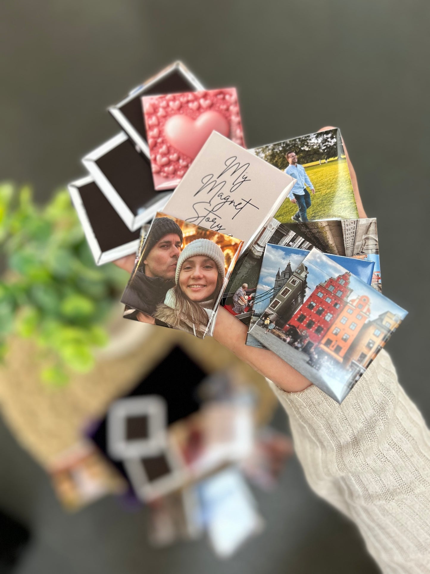 9 Customised 50x50mm photo Magnets