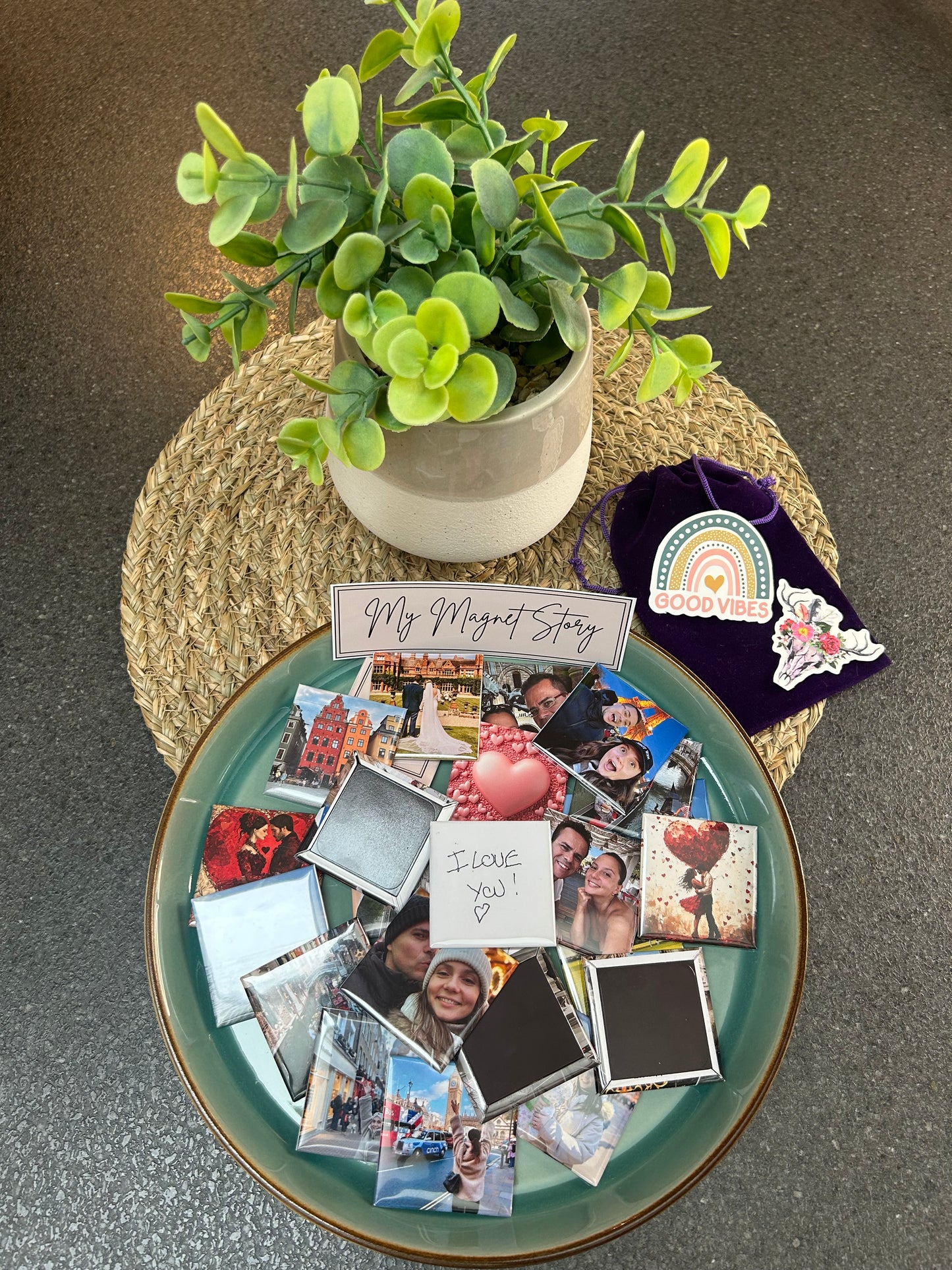 9 Customised 50x50mm photo Magnets