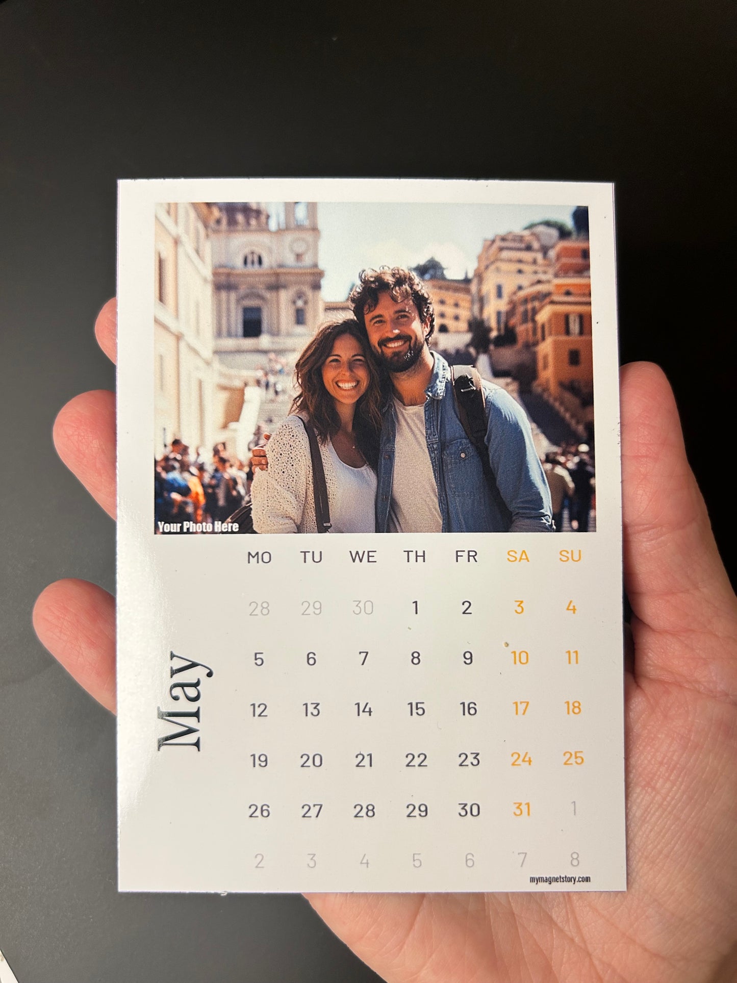 Magnetic 12*9cm custom photo calendar - 12 months